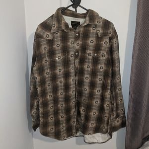 High Noon faux pearl western button down